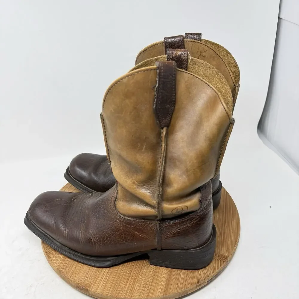 Ariat‎ Rambler Western Boot Brown Leather Square Toe Cowboy Rodeo Mens 8.5D